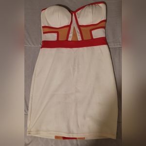 23 White & Pink Dress L NWOT